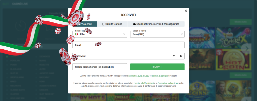 22Casino Giocare e Vincere